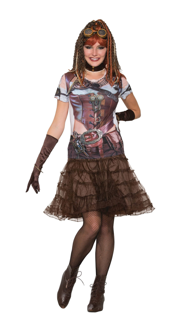 3D Printed T-Shirt Steampunk Gal UK Size 10-14_1