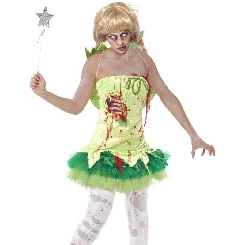 Zombie Fairy Costume Adult Green Red_1 sm-40060M