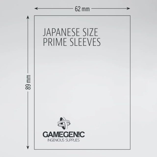 GameGenic Prime Japanese Size Card Sleeves – Green 60CT – Smooth & Tough – for Cards Measuring Up to 59mm x 86mm - Compatible with Pokemon, Yugioh, and More!