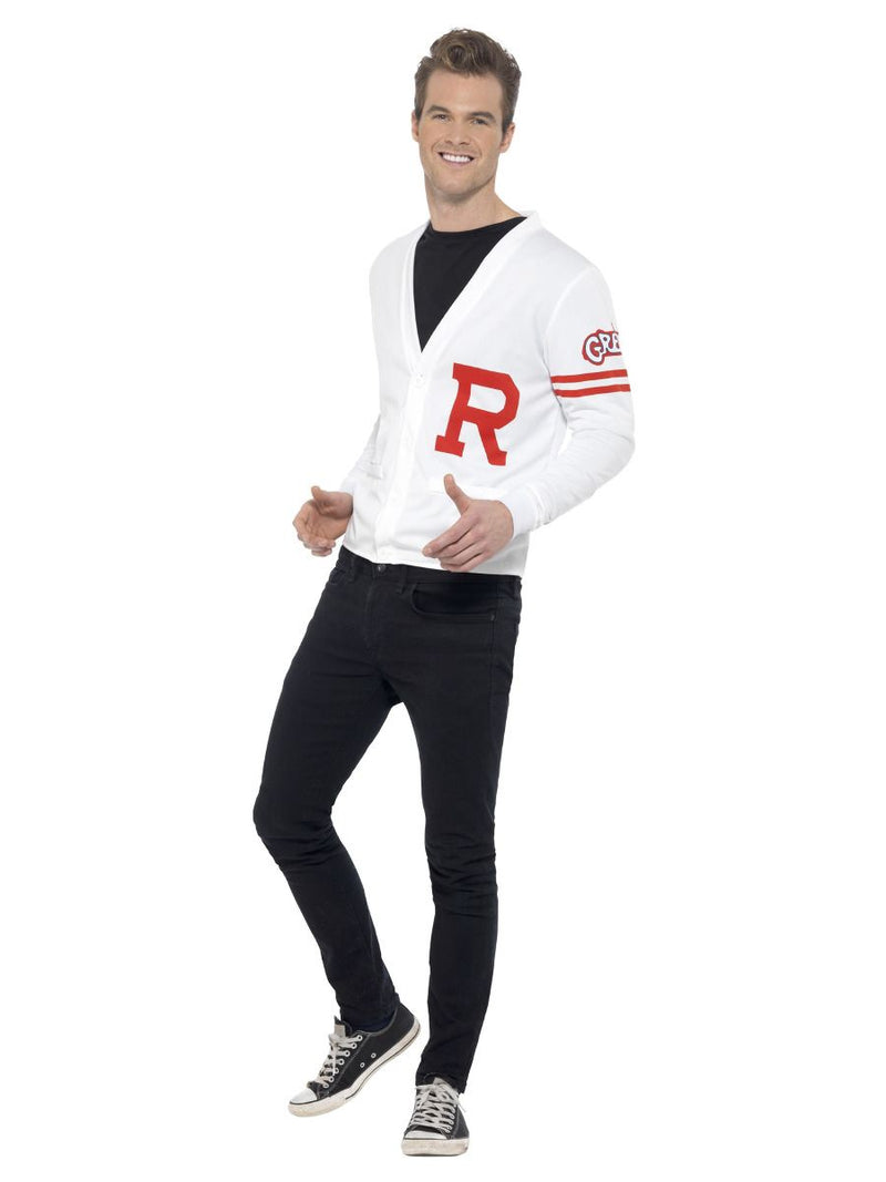 50s Grease Rydell Prep Costume Adult White Sweater
