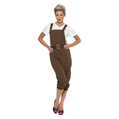 WW2 Land Girl Costume Brown Adult 1