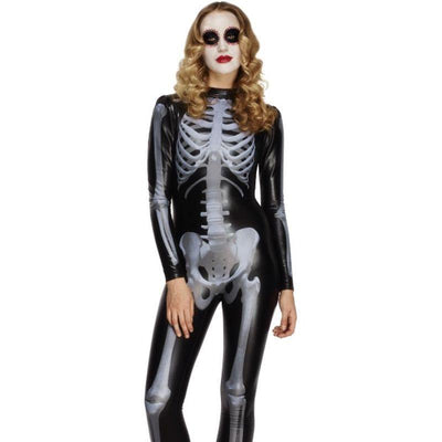 Fever Miss Whiplash Skeleton Costume Adult Black_1 sm-43838M