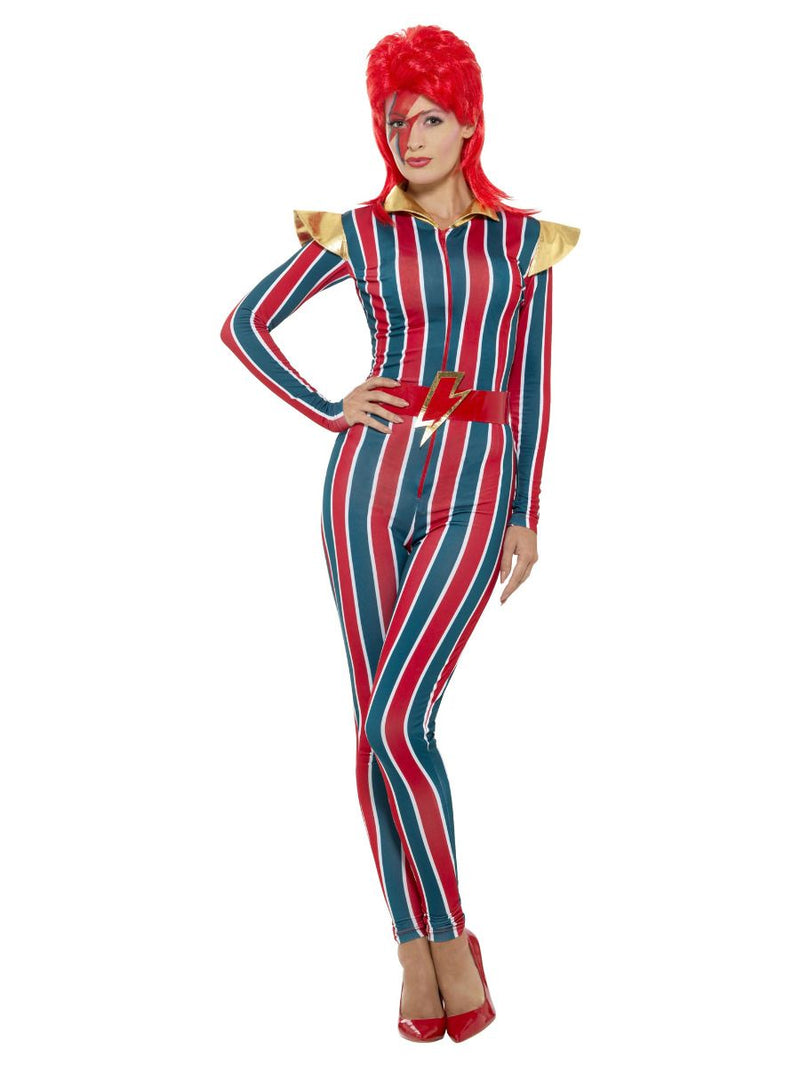 Miss Space Superstar Ziggy Costume Adult Red Blue 3 sm-43859l MAD Fancy Dress