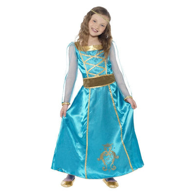 Medieval Maid Costume Blue Child_1 sm-44105S