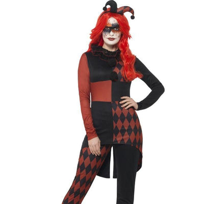 Sinister Jester Costume Adult Black Red_1 sm-44738L