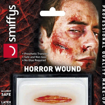 Horror Wound Transfer Cut & Slashed Wound Adult Red_1 sm-44971