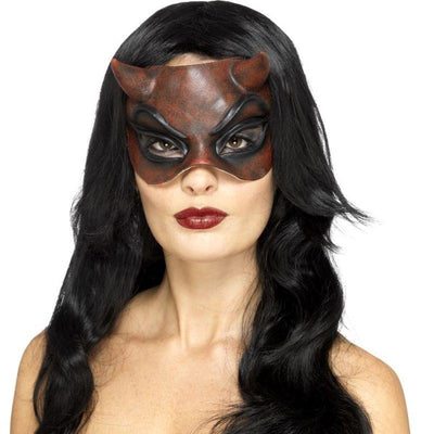 Masquerade Devil Mask Latex Adult Red_1 sm-45090