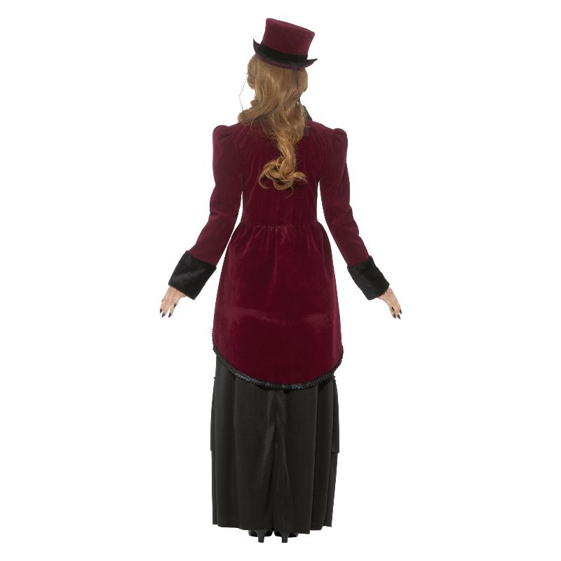 Deluxe Victorian Vampiress Costume Burgundy Adult_2 sm-45116S