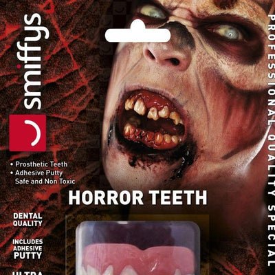 Horror Teeth Zombie With Upper Veneer Teeth Adult White_1 sm-45182
