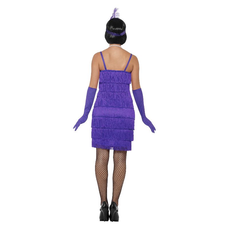 Flapper Dress Costume Adult Purple Headband Gloves_3 sm-45500X1