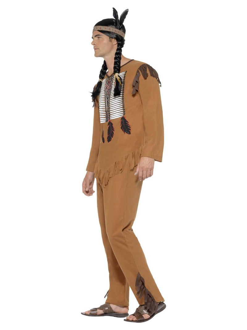 Native American Inspired Warrior Costume Adult Brown 3 sm-45509L MAD Fancy Dress