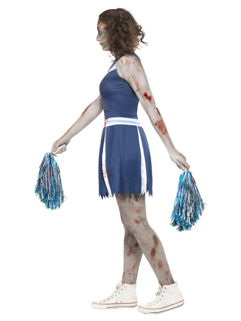Zombie Cheerleader Costume Teen Blue_3 
