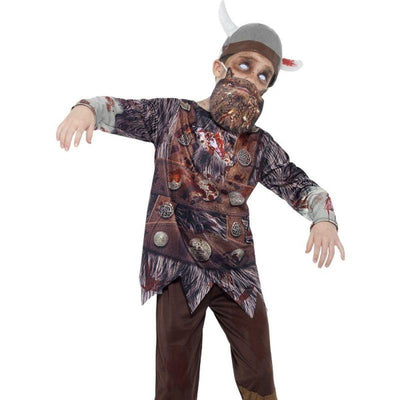 Deluxe Zombie Viking Costume Kids Brown_1 sm-45621L