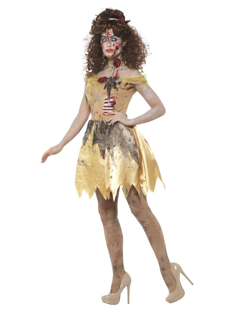 Zombie Golden Beauty Fairytale Costume Womens Yellow_4 