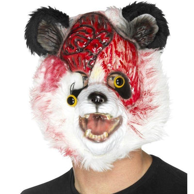 Zombie Panda Mask Adult Black White_1 sm-46991