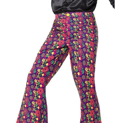 60s Psychedelic Cnd Flared Trousers Mens Adult Multi_1 sm-47193L