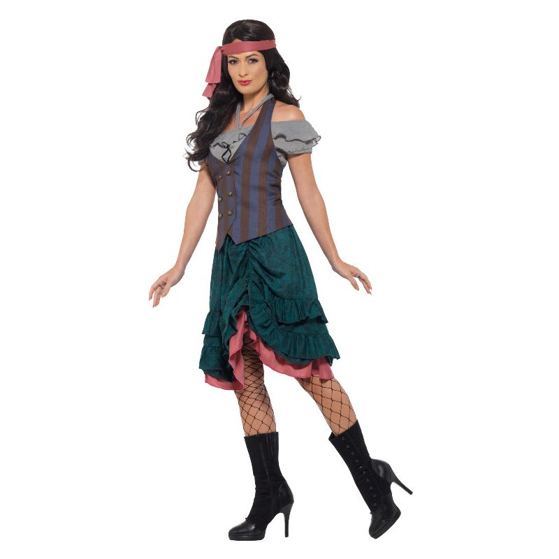 Deluxe Pirate Wench Costume Multi-Coloured Adult 3
