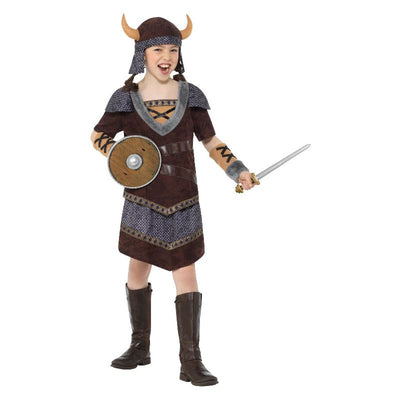 Viking Girl Costume Brown Child
