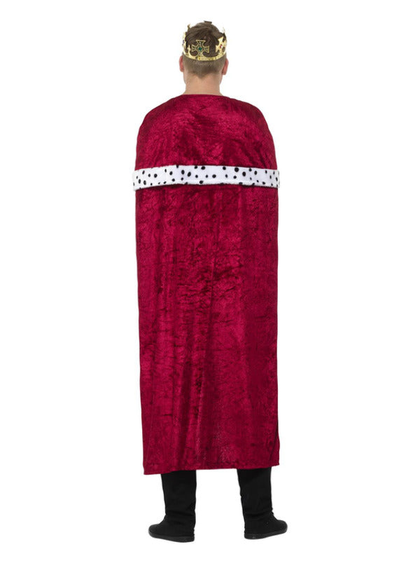 Royal Cloak Red Robe with Crown and Staff
