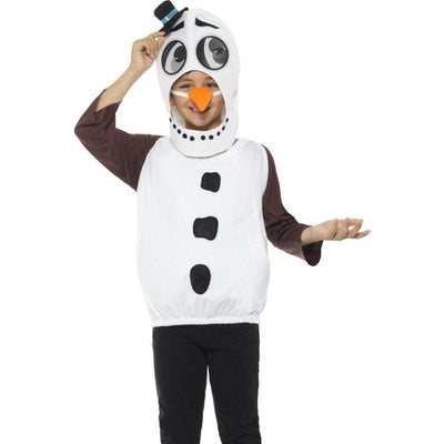 Snowman Costume With Tabard Carrot Nose Kids White_1 sm-48073l