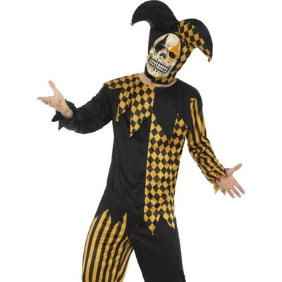 Evil Court Jester Costume Adult Black Gold_1 sm-48074l
