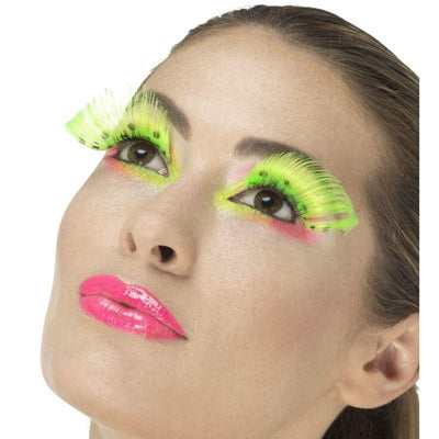 80s Polka Dot Eyelashes Adult Neongreen_1 sm-48092