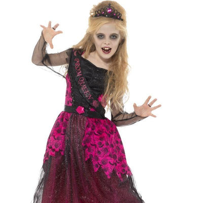 Deluxe Gothic Prom Queen Costume Adult Pink Black_1 sm-48136s