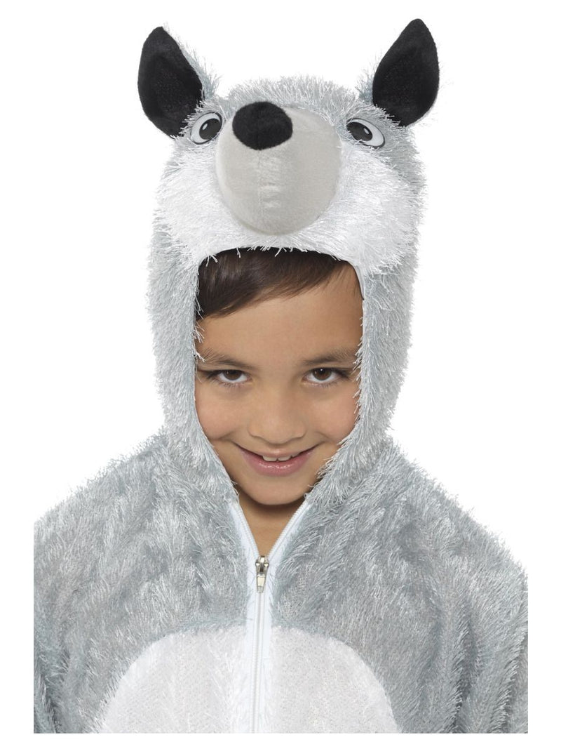 Wolf Costume Kids Jumpsuit Grey White_3 