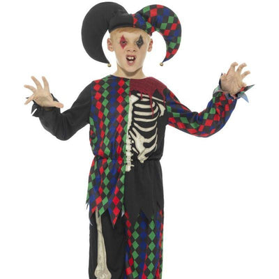 Skeleton Jester Costume Child Multi_1 sm-48204L