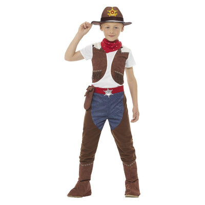 Deluxe Cowboy Costume Brown Child 1