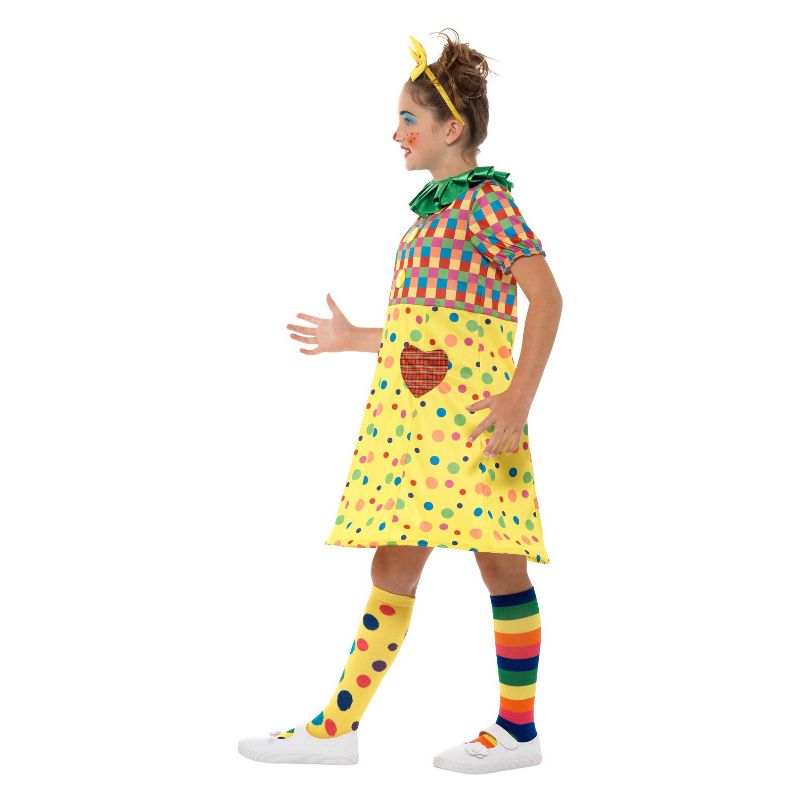 Girls Clown Costume Multi-Coloured Child 3
