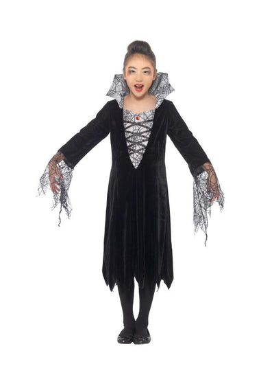 Spider Vampire Costume Child Black Silver_1 sm-49828L