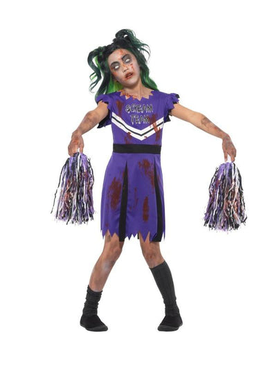 Dark Cheerleader Costume Child Purple Black_1 sm-49832L