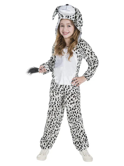 Dalmation Costume Kids Dress Up Jumpsuit with Hood