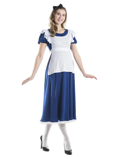 Adult Alice Costume Longer Length Dress and Headband