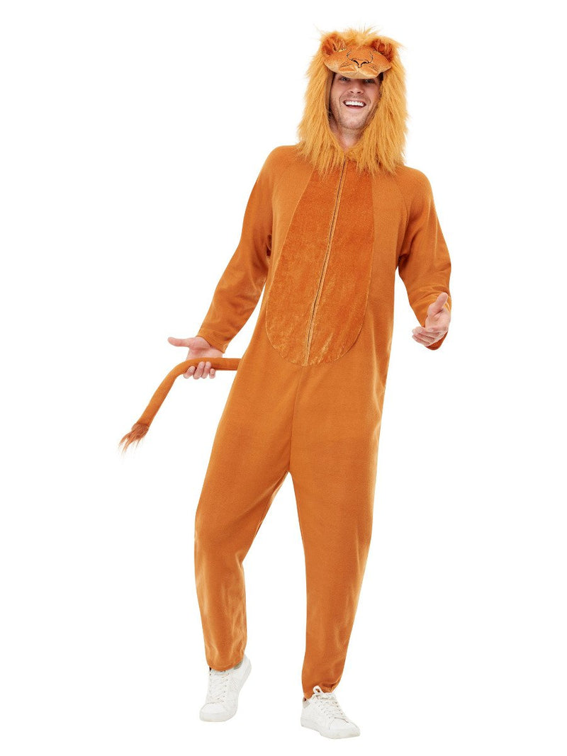 Lion Costume Adult Brown Jumpsuit