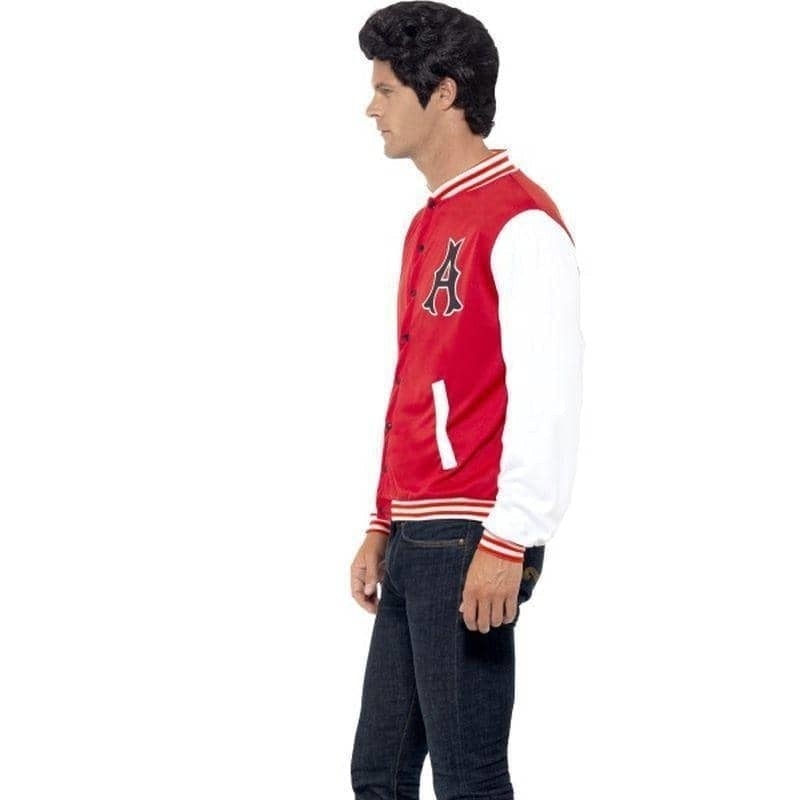 50s College Jock Letterman Jacket Adult Red White_3