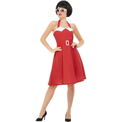 50s Rockabilly Pin Up Costume Adult Red_1 sm-51039L