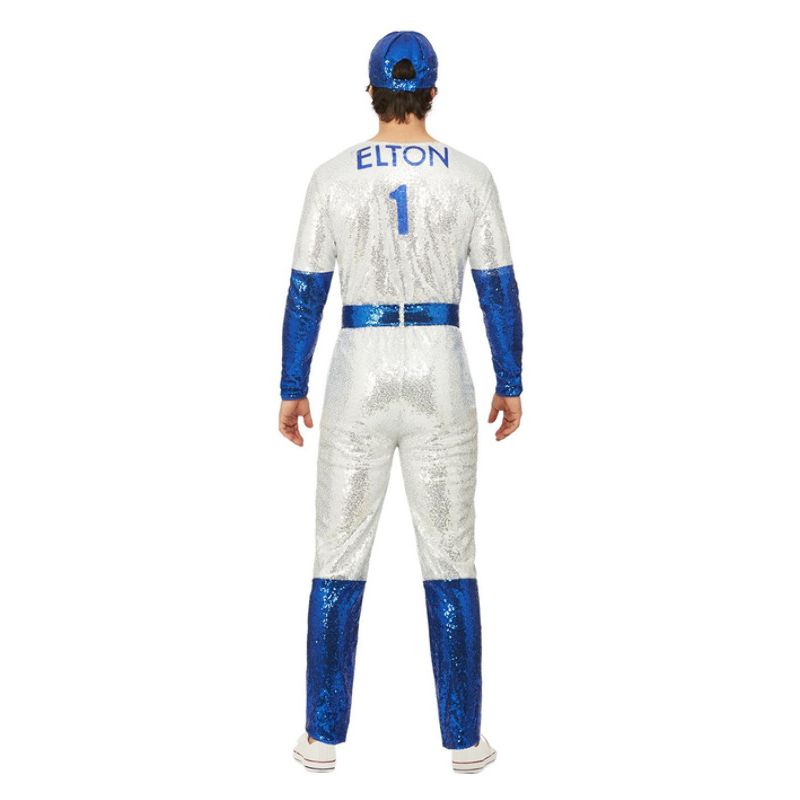 Elton John Deluxe Sequin Baseball Costume Adult Blue Silver_2 sm-51517M