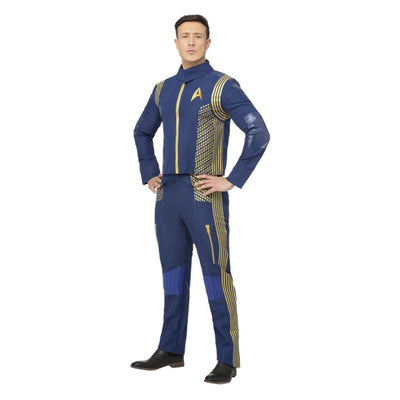 Star Trek Discovery Command Uniform Adult Blue Gold_1 sm-51607L