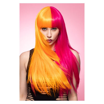Manic Panic® Candy Pop Downtown Diva Wig Adult Pink Orange_1 sm-51644