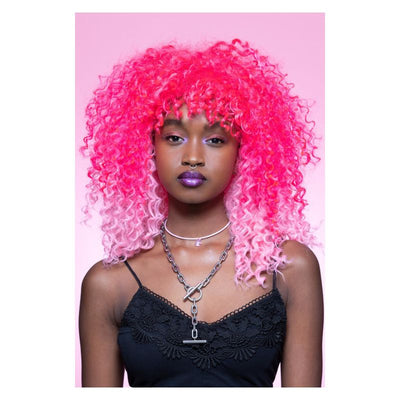 Manic Panic® Pink Passion Ombre Curl Girl Wig Adult_1 sm-51646