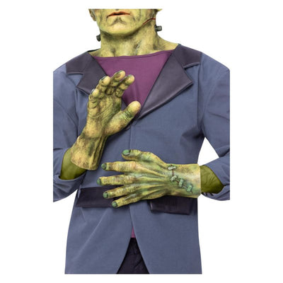 Universal Monsters Frankenstein Latex Gloves Adult Green_1 sm-51655