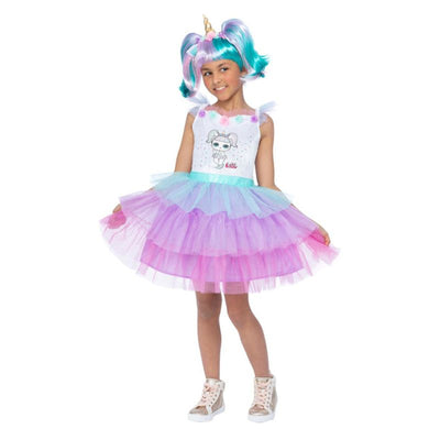 L.O.L Surprise! Deluxe Unicorn Costume Child Multi Pink Purple Turquoise White_1 sm-51667L