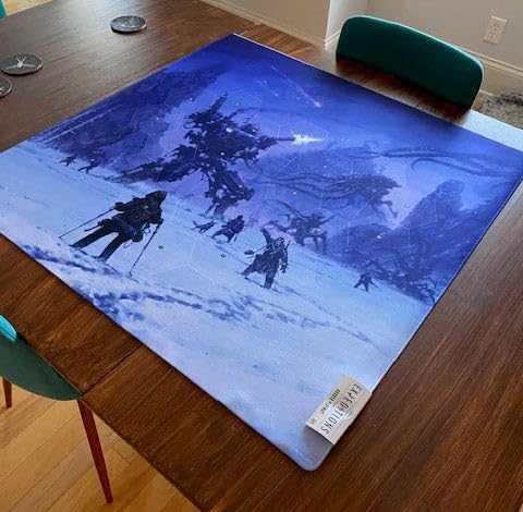 Stonemaier Games: Expeditions Natural Rubber Playmat | 35.4 inches x 35.4 inches | Double-Stitched Edges for Durability