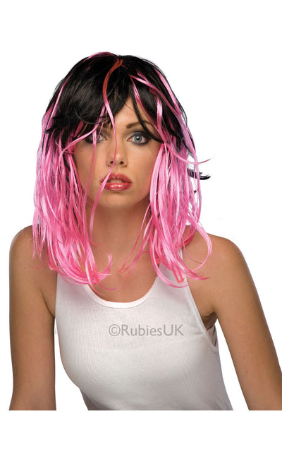 Two Tone Streak Wig Pink Costume_1 rub-51869NS