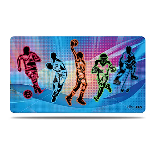 Ultra PRO - Sports Silhouette Breaker Play Mat, Perfect Play Mat for Collectible Sports Cards and Sports Trading Cards, Features Baseball, Soccer, Football, Basketball, & Hockey, Great as Mouse Pad