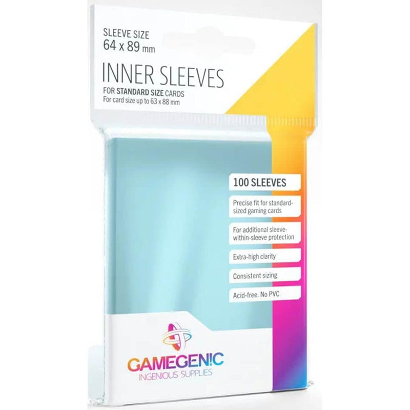 Gamegenic | Inner Sleeves | Trading Card Accessory | 100 Pack | Clear