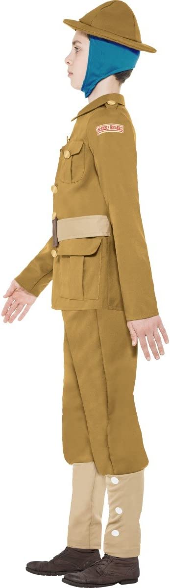 Horrible Histories Kids WW1 Boy Costume Brown