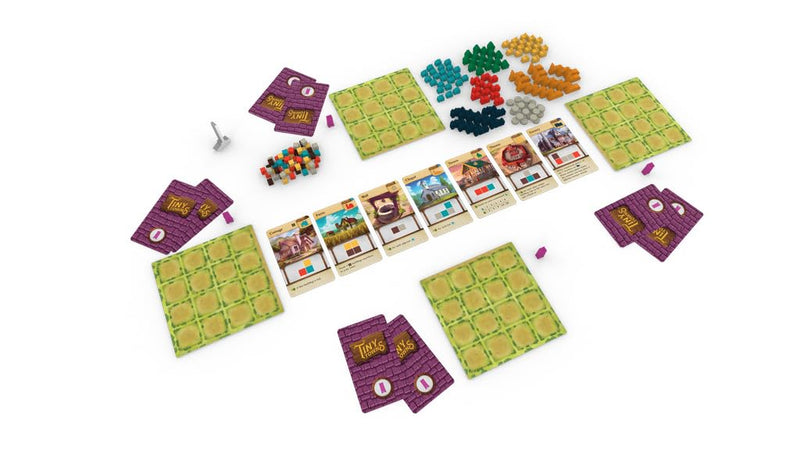 AEG Tiny Towns - Award-Winning Board Game, Base Set, 1-6 Players, 45-60 min Play Time, Strategy Board Game for Ages 14 and Up, Cleverly Plan & Construct a Thriving Town, Alderac Entertainment Group